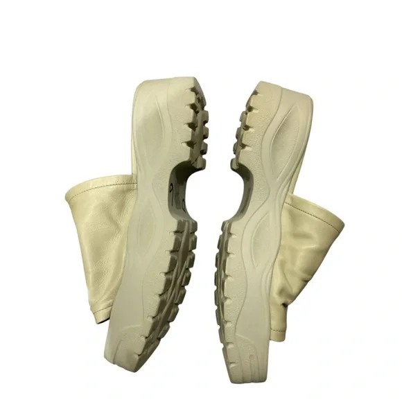 Free People Poolside Sporty Platform Sandal Slides Chunky Khaki Size 9.5 (40) - Picture 4 of 9